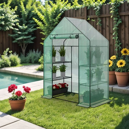 8 Shelves 3 Tiers Greenhouse Portable Mini Walk In Outdoor MINI Planter House