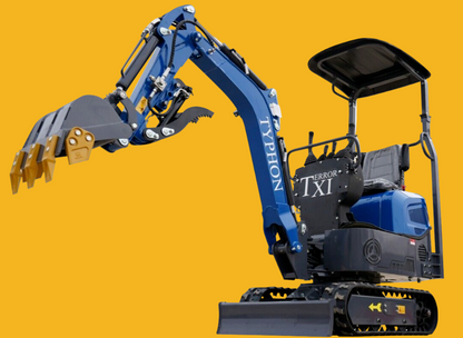 Mini Excavator 1 Ton Digger 13.5hp Gas Tracked Crawler B&S EPA Engine TERROR XI
