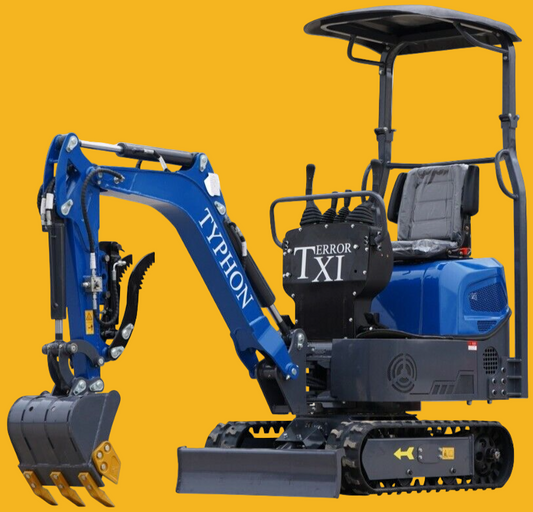 Mini Excavator 1 Ton Digger 13.5hp Gas Tracked Crawler B&S EPA Engine TERROR XI