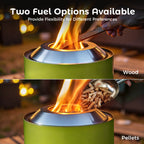 6.5 Inch Wood Stainless Steel Tabletop Fire Pit