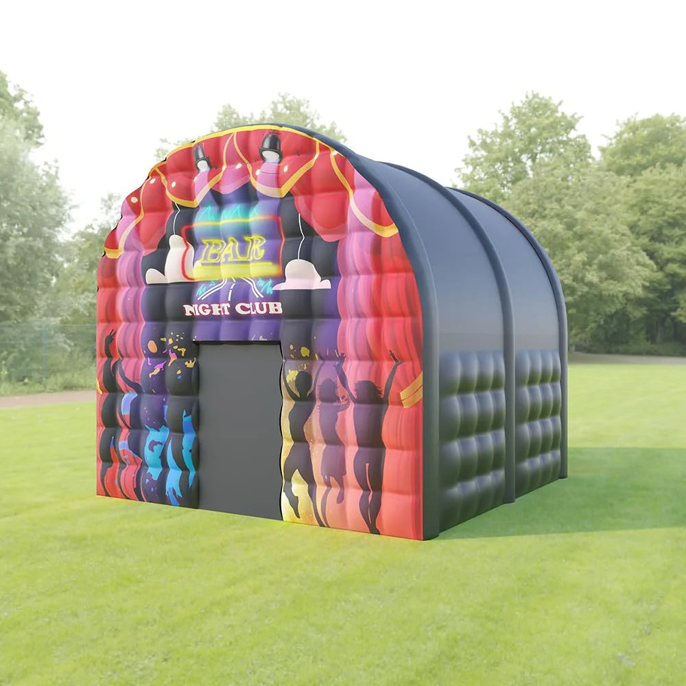 Commercial Grade 15ft Disco House Inflatable Night Club Bar Square Gazebo Event Room  Inflatable Party Tent for Backyard Party