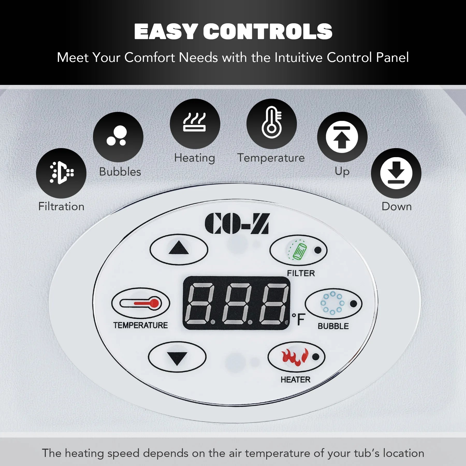 Outdoor Inflatable Hot Tub Spa w Heater&130 Massaging Jet 6 Person Round Whirlpool