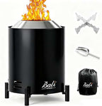 6.5 Inch Wood Stainless Steel Tabletop Fire Pit