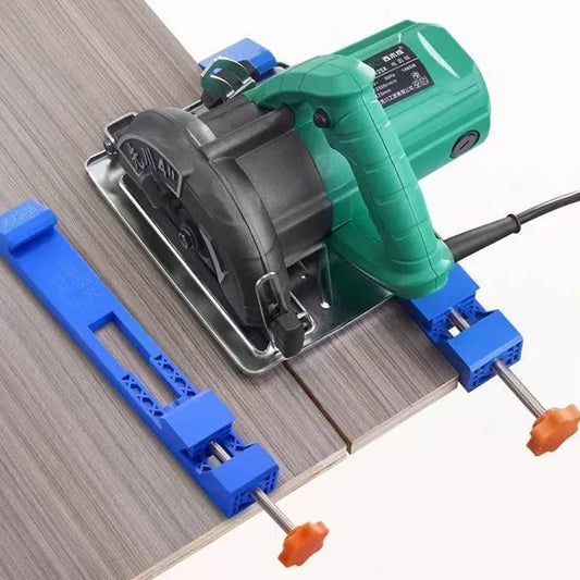 Adjustable Circular Saw Guide Rail – ABS Cutting Machine Base with Positioning Clamps for Precision Milling