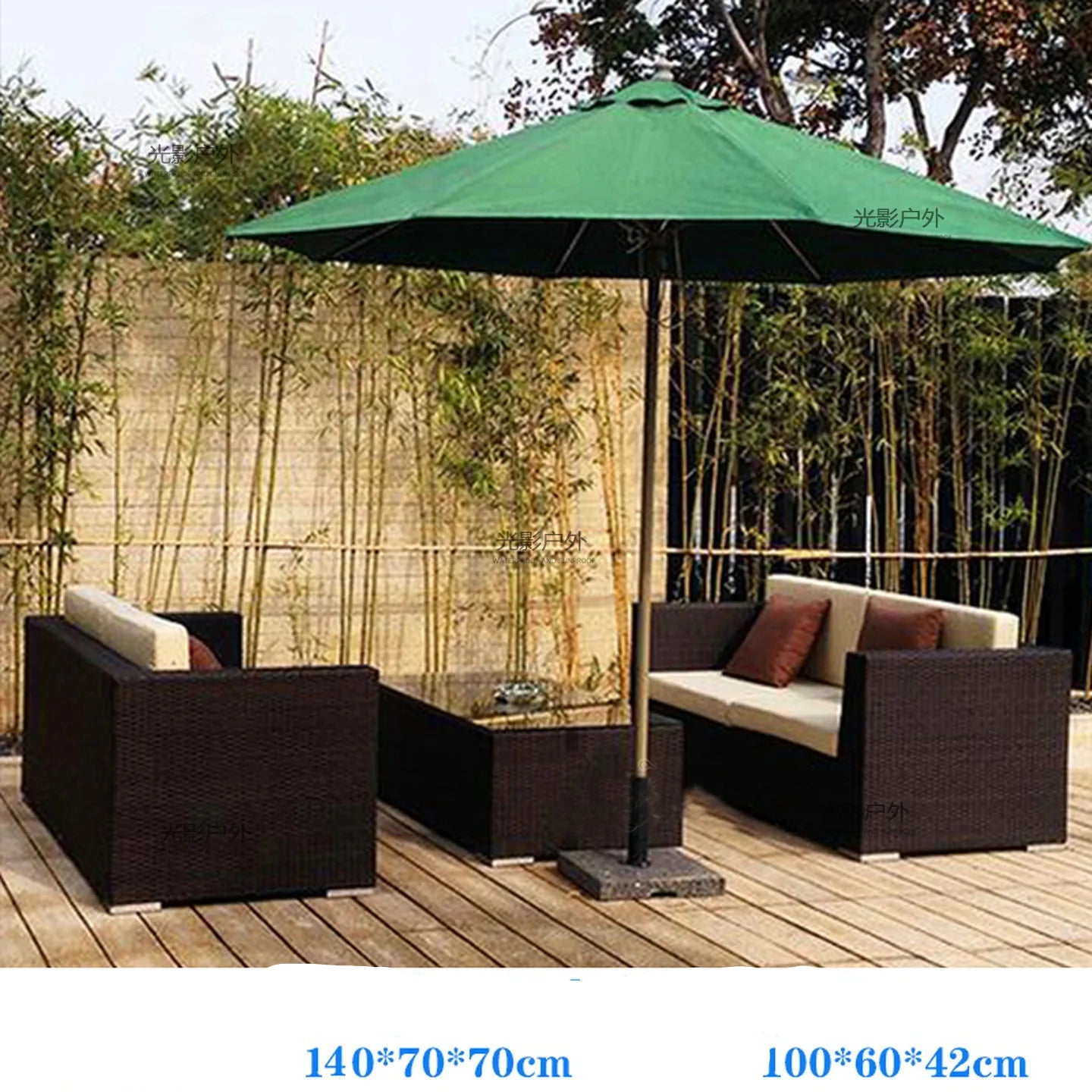 Outdoor Rattan Garden Furniture Sets Sofa Modern Luxury Metal Garden Furniture Sets Storage Table Conjunto Trendy Furniture