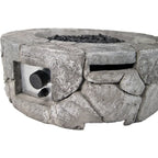 Edinburgh Propane Fire Pit Table with 40,000 BTU, Bluegrass Living HF09501AA, Suitable for Patio and Deck, MGO Construction, Cry