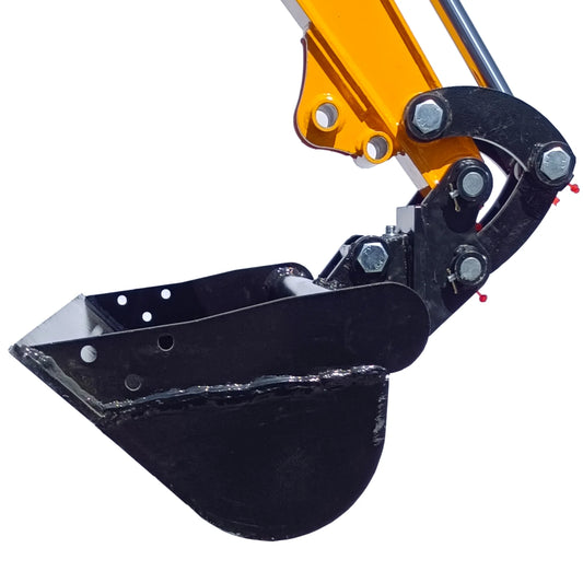 500mm Flat Bucket Attachment (No Tooth) for 1 Ton Mini Excavator – USA Stock | 25mm Pin, 88mm Center, 90mm Span