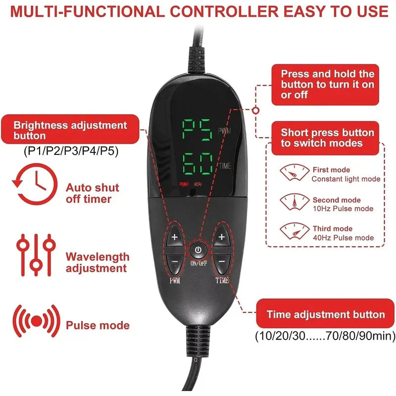 Red Light Therapy Pads LED 660 & 850nm Near Infrared Light Therapy Pads Large Pads for Whole Body Treatment
