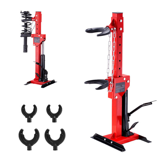 4.5 Ton Hydraulic Strut Spring Compressor – 9920LBS Auto Coil Spring Compressor Tool with Safety Chain & Jack for Cars, SUVs, Pickups