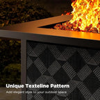 32 Inch Propane Fire Pit Table with 50,000 BTU, Outdoor Gas Fire Pit for Patio, CSA Certified, Removable Lid Included