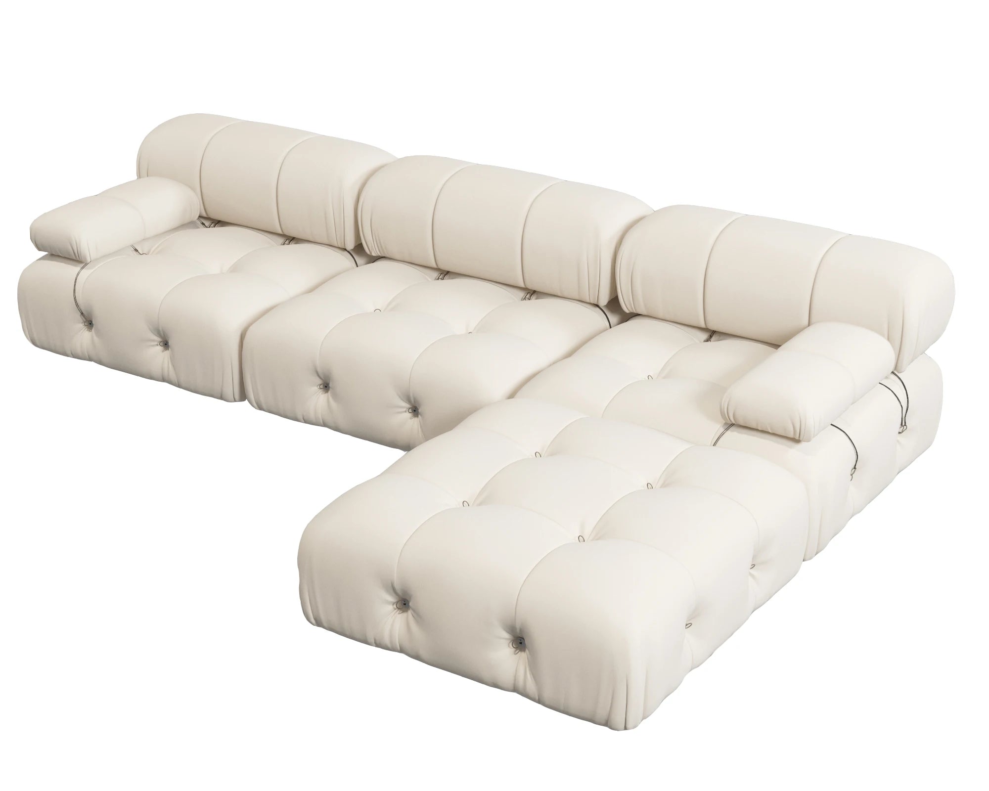 Sofa Living Room Sofas L-Shaped Velvet Couch with Reversible Ottoman Convertible Modern Design Couch Sofa