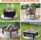 Grill Mat Fireproof Pad Flame Retardant Fiberglass Fire Blanket For Wood Burner Outdoor Picnic Barbecue Heat Insulation