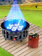 19800W 7-Core Camping Stove High-Power Gase Burner Windproof Stove Electronic ignition Outdoor Stoves Hiking Camping 2023