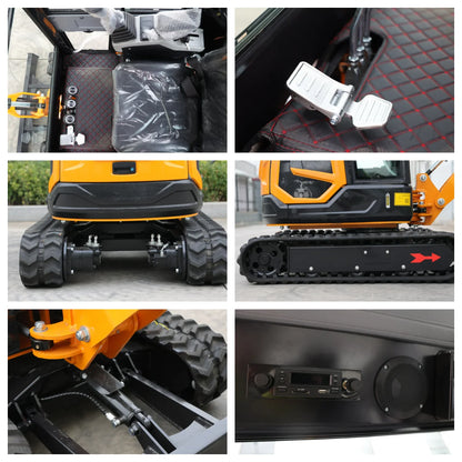 1.8 Ton Mini Excavator with Kubota Engine | 25HP Crawler Digger for Farms, Construction, Landscaping