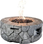 Edinburgh Propane Fire Pit Table with 40,000 BTU, Bluegrass Living HF09501AA, Suitable for Patio and Deck, MGO Construction, Cry