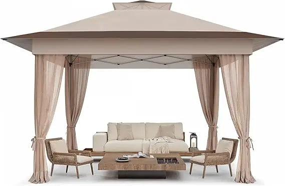 13x13 Pop Up Gazebo - Outdoor Canopy Tent with Mosquito Netting,Gazebos on Clearance,Gazebo for Backyard & Patio Furniture