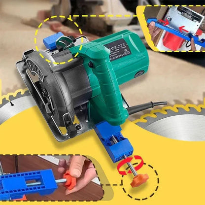 Adjustable Circular Saw Guide Rail – ABS Cutting Machine Base with Positioning Clamps for Precision Milling