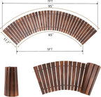 8FT Wooden Garden Pathway Curved Outdoor Walkway Roll Out Cedar Wood Patio Flooring Path Decorative Lawn Patio  (Brown)