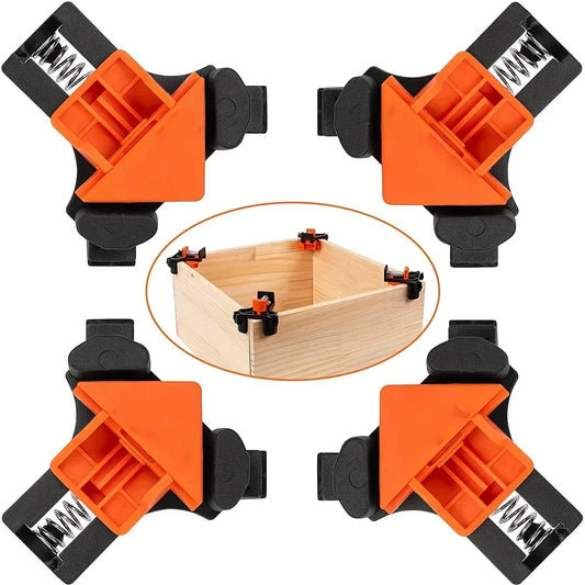 2pcs 90° Corner Clamps – Quick Adjustable Spring-Loaded Clamps for Woodworking, Cabinets & Frame Assembly