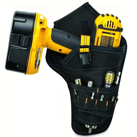 Power Tool Holster – Cordless Drill Holster with Hook & Metal Clip | Oxford Cloth Belt Organizer