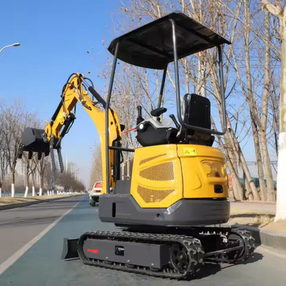 1.8 Ton Mini Excavator with Kubota Engine | 25HP Crawler Digger for Farms, Construction, Landscaping