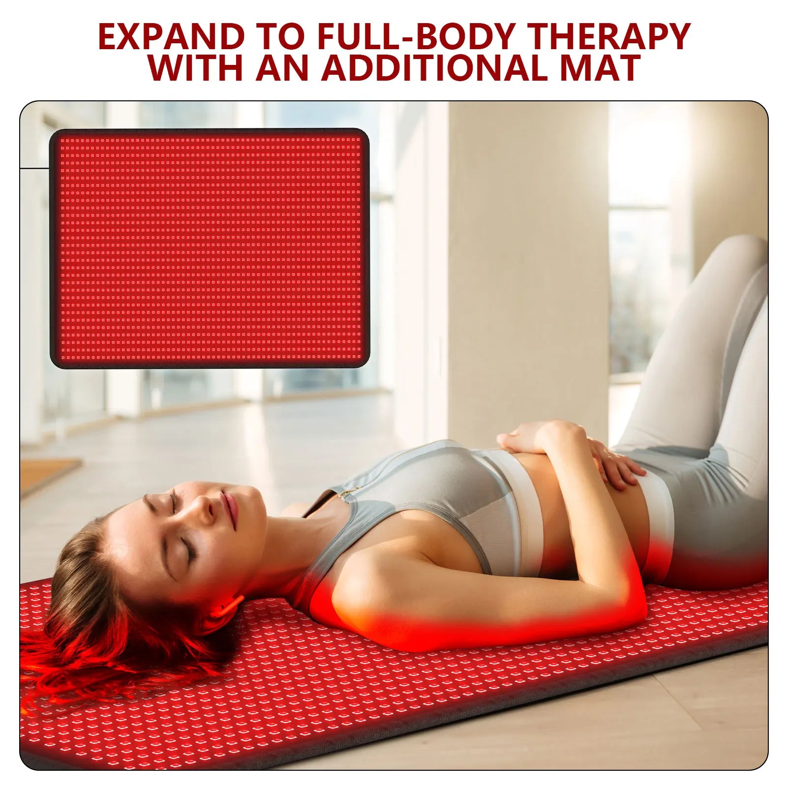360 LEDs Red Light Belt 660nm&850nm Infrared Light Therapy Pad for Body Fatigue Deep Therapy for Back Knee Hands Feet Relief