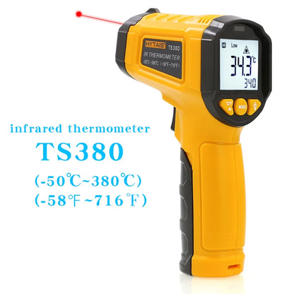TS380 HYTAIS Infrared Non-Contact Thermometer – High-Precision Industrial Handheld Temperature Gauge (Up to 120°C+)