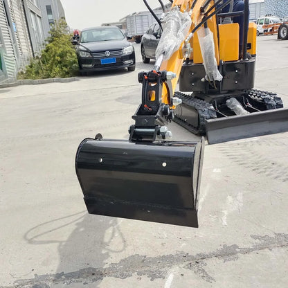 500mm Flat Bucket Attachment (No Tooth) for 1 Ton Mini Excavator – USA Stock | 25mm Pin, 88mm Center, 90mm Span