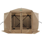12x12ft Pop up Gazebo Screen House Tent with Mosquito Netting, 6 Sided Pop-up Canopy Shelter Tent Easy-Set Portable Gazebo