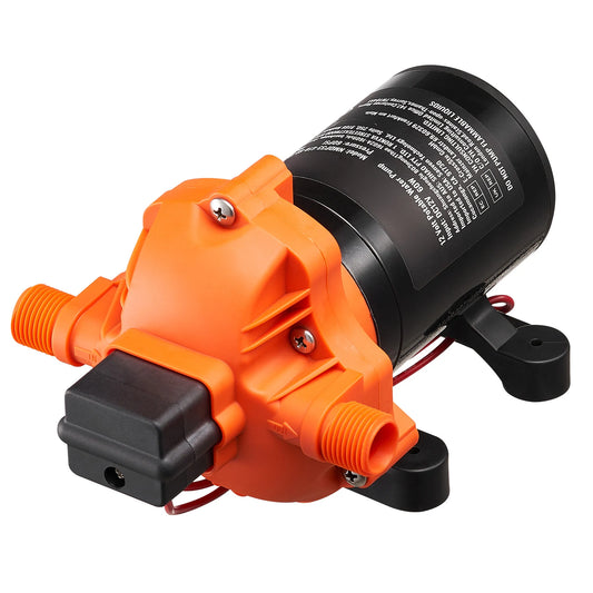 Diaphragm Water Pump 12V  – 1.8 to 5.0 GPM | 40–100 PSI Adjustable | RV, Boat, Food Truck Use