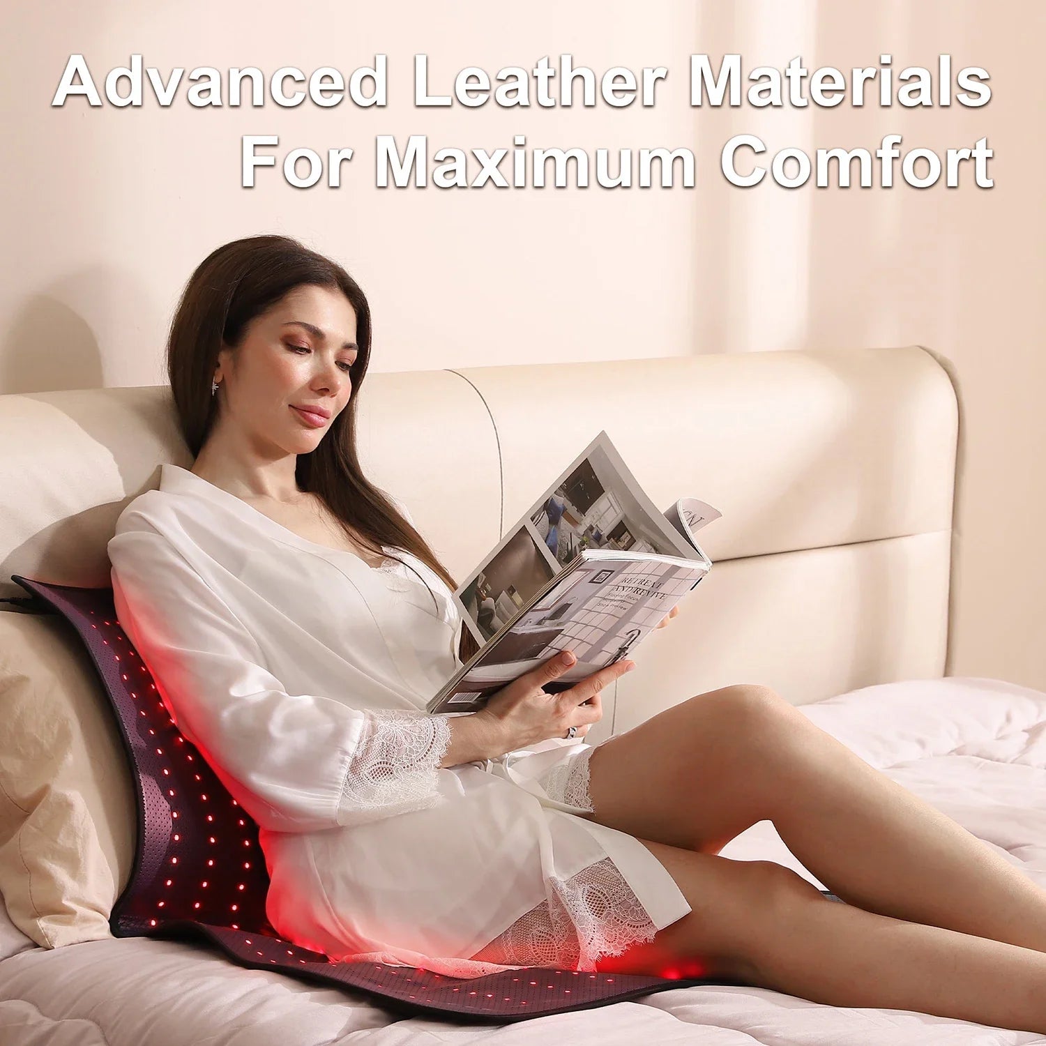 Red Light Therapy Mat with Ergonomic Neck Support & Far Infrared Heating - Full Body Pain Relief for Home & Clinical Use - 675