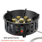 19800W 7-Core Camping Stove High-Power Gase Burner Windproof Stove Electronic ignition Outdoor Stoves Hiking Camping 2023