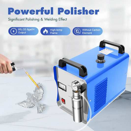 220V Hydrogen Oxygen Flame Polisher – H160/H180 75L/95L Acrylic Water Welder with Flame Gun