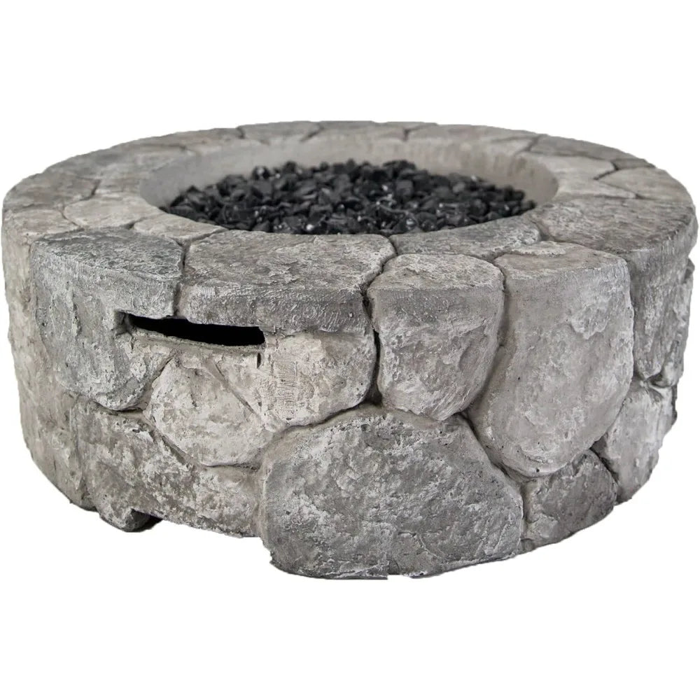 Edinburgh Propane Fire Pit Table with 40,000 BTU, Bluegrass Living HF09501AA, Suitable for Patio and Deck, MGO Construction, Cry