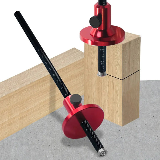 Dual Scale Wheel Marking Gauge – Precision Woodworking Scriber Tool with Inch & MM for Mortise and Parallel Line Marking