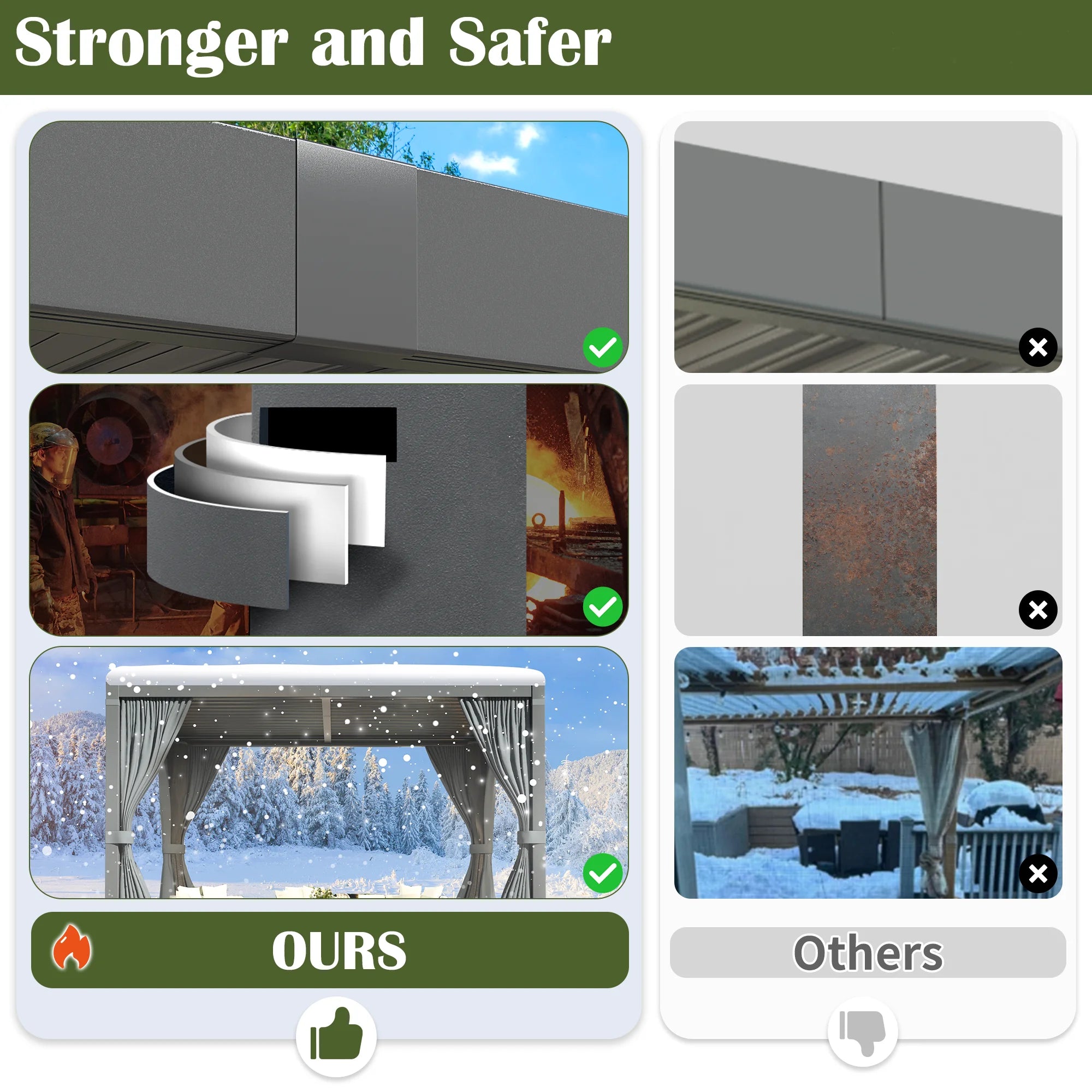 10x20FT Adjustable Louvered Pergola, Aluminum Frame & Waterproof Roof All Weather Rust-Resistant Gazebo for Backyard Patio Gray