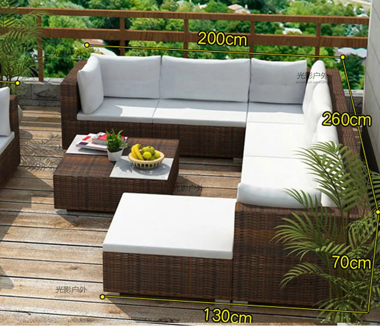 Outdoor Rattan Garden Furniture Sets Sofa Modern Luxury Metal Garden Furniture Sets Storage Table Conjunto Trendy Furniture