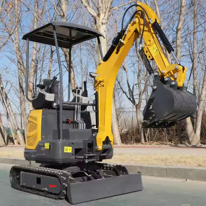 1.8 Ton Mini Excavator with Kubota Engine | 25HP Crawler Digger for Farms, Construction, Landscaping
