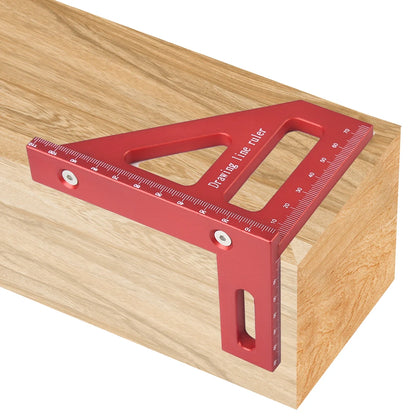 3D Multi-Angle Measuring Ruler – 45°/90° Plastic Square Layout Tool for Carpentry & DIY