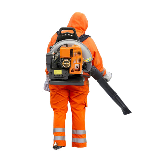 Backpack Leaf Blower 6800r/min Powerful Blowing 63CC 2 Stroke Gas Powered Leaf Blower Portable Air Blower For Street Cleaning