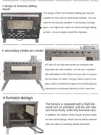 Alloy Folding Firewood Stove Hiking Camping Heating Stove (Titanium )