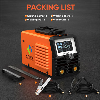 HITBOX ARC200S 2-in-1 Mini Welder | ARC MMA + LIFT TIG 200A 220V
