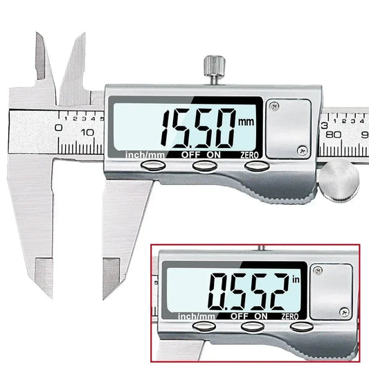 TON09 Digital Vernier Caliper 150mm – 6" Stainless Steel Electronic Micrometer Measuring Tool | 0.01mm Precision