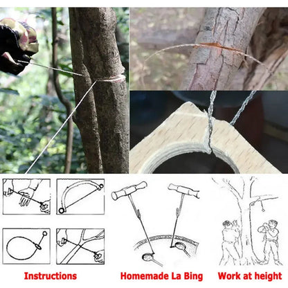 Stainless Steel Pocket Wire Saw – Compact Outdoor Survival & Camping Tool | Multi-Purpose Mini Saw