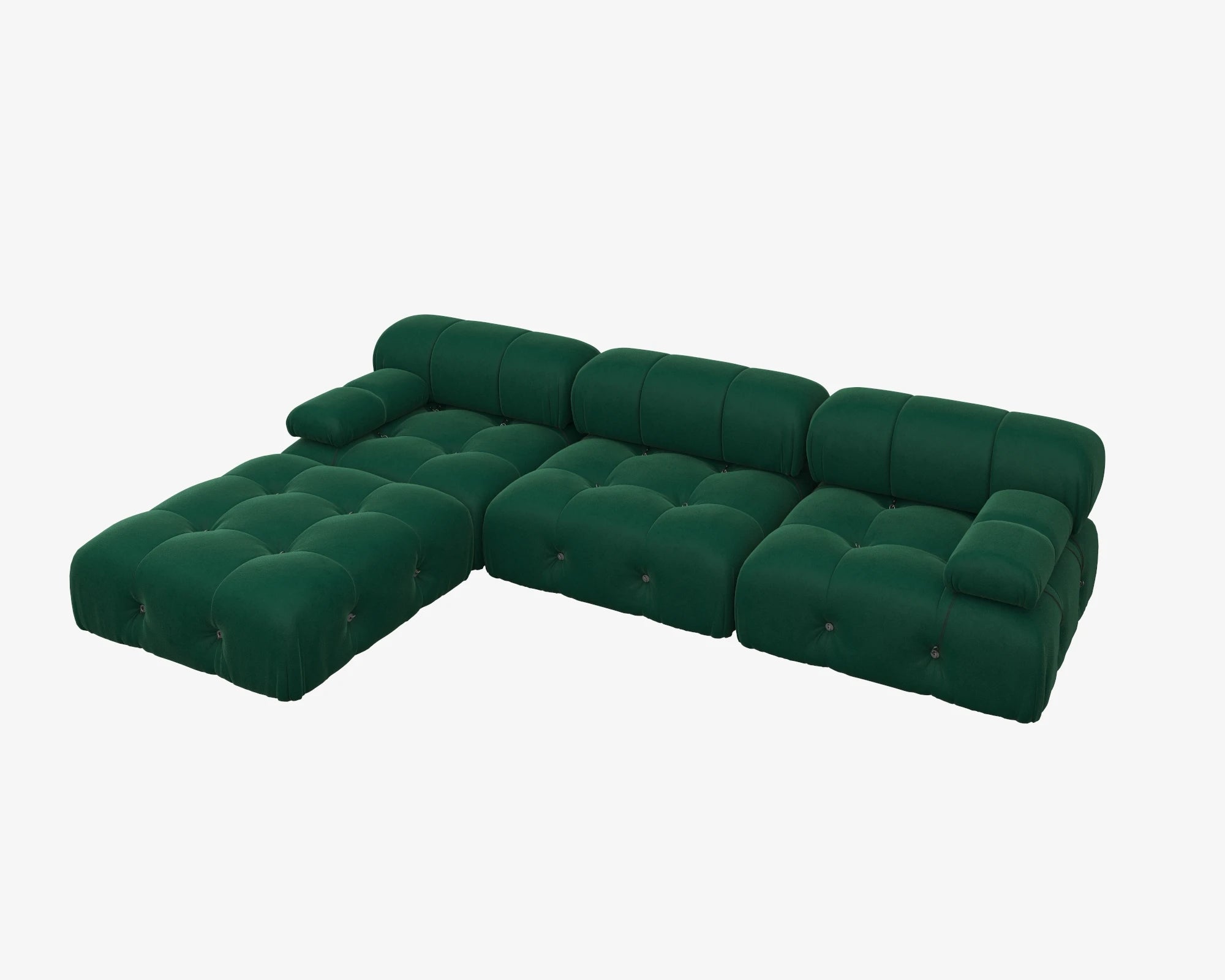 Sofa Living Room Sofas L-Shaped Velvet Couch with Reversible Ottoman Convertible Modern Design Couch Sofa