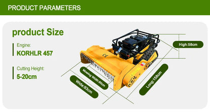 Flail Mower intelligent Remote Control for cutting width 1000mm