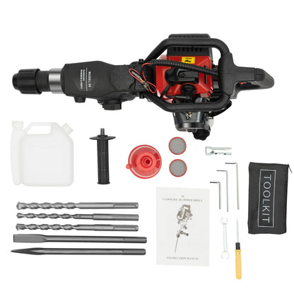 1000W Gasoline Jack Hammer – 2-Stroke Concrete Demolition & Drilling Tool (33CC)
