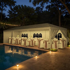 Heavy Duty Waterproof Outdoor Party Tent - 10x30 Large Gazebo with Removable Sidewalls and Double Doors for Weddings, Markets, a