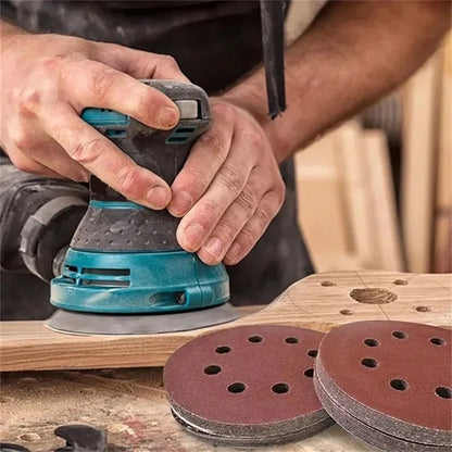 125mm 8-Hole Sanding Discs for Wood & Metal – 40 to 2000 Grit | Abrasive Polishing Grinding Pads