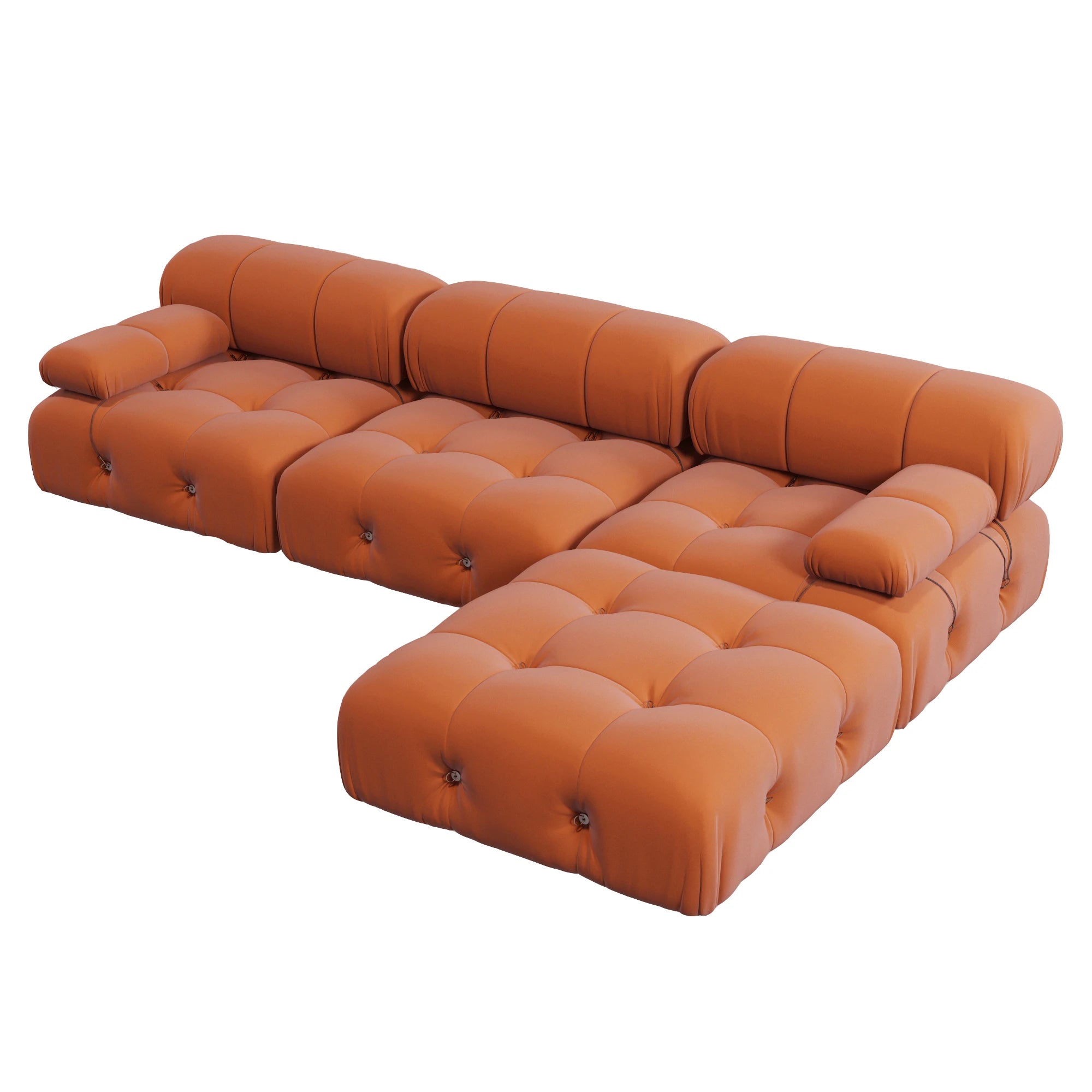Sofa Living Room Sofas L-Shaped Velvet Couch with Reversible Ottoman Convertible Modern Design Couch Sofa